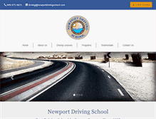 Tablet Screenshot of newportdrivingschool.com